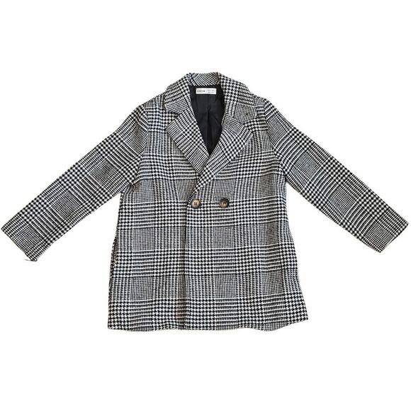 Boys Plaid Double-breasted coat Sz 7 - Picture 2 of 5